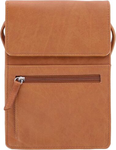 ili New York 6824 Leather Crossbody Organizer with RFID Blocking Lining (Antique Saddle) in Kuwait