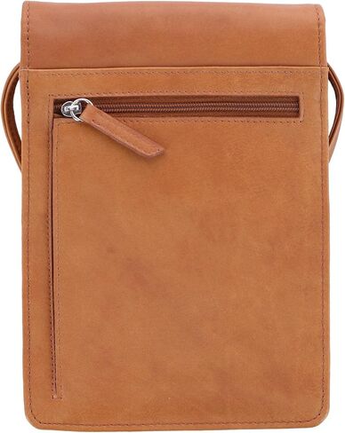ili New York 6824 Leather Crossbody Organizer with RFID Blocking Lining (Antique Saddle) in Kuwait