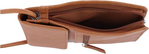 ili New York 6824 Leather Crossbody Organizer with RFID Blocking Lining (Antique Saddle) in Kuwait