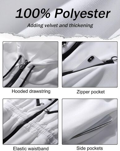 طقم جمبسوت من الصوف للنساء من كوزيبوين مكون من سويت شيرت بقلنسوة وخصر مرتفع للنساء in Kuwait