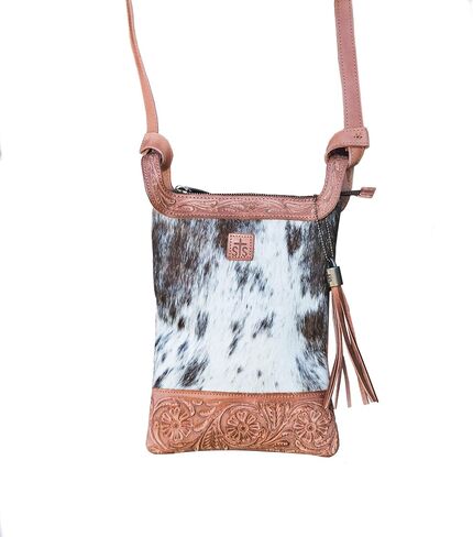 STS Ranchwear Women's Casual Everyday Lightweight Leather Yipee Kiyay Collection Crossbody with Adjustable Shoulder Strap, Multi in Saudi Arabia