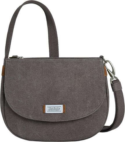 Travelon Heritage Anti-Theft Saddle Crossbody, Pewter in Kuwait