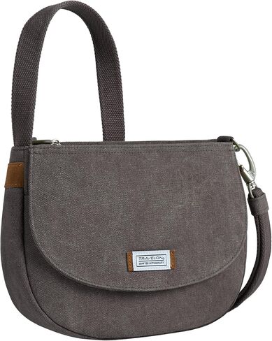 Travelon Heritage Anti-Theft Saddle Crossbody, Pewter in Kuwait