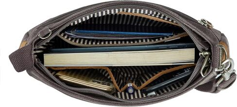 Travelon Heritage Anti-Theft Saddle Crossbody, Pewter in Kuwait