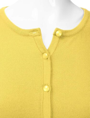 سترة صوفية نسائية من EIMIN بياقة دائرية وأكمام طويلة وأزرار سفلية (S-XL) in Kuwait
