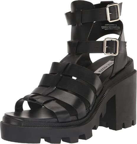 Steve Madden Womens Cosmic Faux Leather Ankle Strap Gladiator Sandals in Saudi Arabia