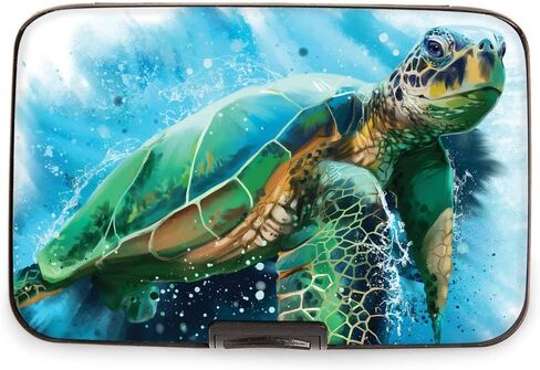 Fig Design Group Armored Wallet RFID Secure Data Theft Protection Credit Card Case (Sea Turtle) in Kuwait