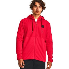 Under Armour Men's Armour Fleece Storm Full-Zip Hoodie 1373850 (as1, alpha, l, regular, regular, Red/Black - 601)