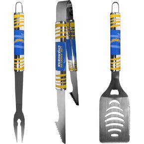NFL Siskiyou Sports Fan Shop Los Angeles Chargers Tailgater BBQ Set 3 piece Team Color