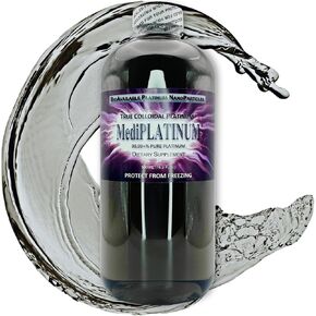 MediPLATINUM Gut Booster True Colloidal Platinum PtNP Nutritional Supplement - 500 mL (16.9 Fl Oz) in Clear BPA-Free Plastic Bottle