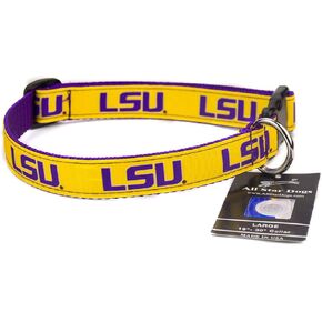 All Star Dogs LSU Tigers Ribbon Dog Collar - Small
