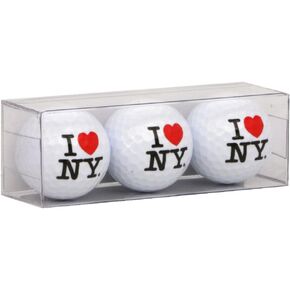 City-Souvenirs I Love NY Golf Balls, Set of 3 I Heart NY Golf Balls, Regulation Size and Weight