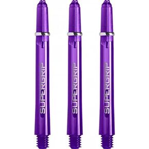 Harrows Supergrip Medium Dart Shafts, Polycarbonate Stems, Machined Rings, Purple (3 Sets)