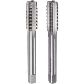 uxcell 2pcs Metric Hand Tap Set, M12 x 1.5 Taper/Plug Thread Screw Taps, High Speed Steel Hand Threading Tapping Tool Kit