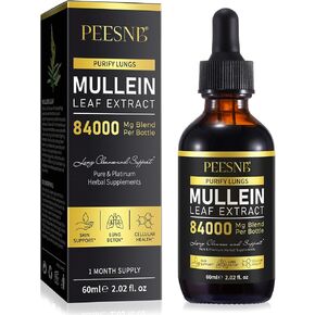 Mullein Drops for Lungs - Non-GMO Mullein Leaf Extract with Chlorophyll for Lung and Respiratory Support
