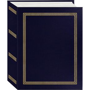 Pioneer Photo Albums A4-100 Navy Blue Photo Album, 100 Pockets 4"x6"