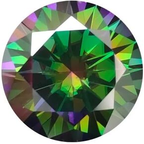 Letmexc Rainbow Colorful Moissanite Loose Stone VVS1 Clarity Round Brilliant Cut Passed Diamond Tester With GRA Certificate