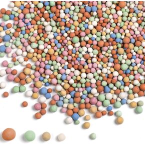 5.5 LBS Hydroponics Clay Pebbles Mini Multi Color Hydro Ceramsite Balls Gardening Potted Balls Small Natural Ceramsite for Aquaponics Drainage Water Cultivation Succulents Decoration (2-6 mm)