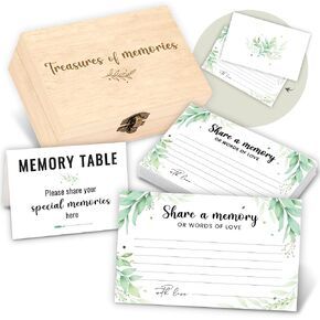 Share A Memory Card for Celebration Of Life Ideas - 50 Pcs Funeral Memorial Cards, Favorite Memory Box for Funeral Graduation Wedding, Funeral Keepsake for Celebration Of Life Decorations