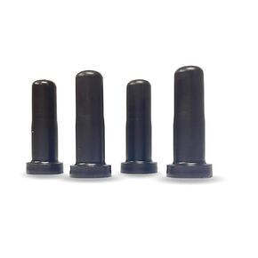 Bed Frame Caster Socket Stem Inserts Dark Brown 1/2" Outside Diameter, 3/8" Stem - Set of 4