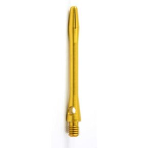 Gold Aluminum Dart Shafts - 3 Sets (9 shafts), 2ba Dart Ex-Short + O'rings - 1 1/4 in