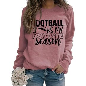 Noffish Women Football Is My Favorite Season Sweatshirt Long Sleeve Game Day Sweatshirt in Kuwait