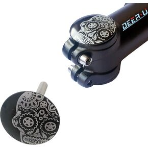 1 1/8 inch Light Bicycle Aluminum Headset Top Cap & Stainless Steel Bolt MTB Bike, Bolt Cap Covered
