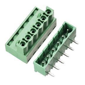 Uxcell 6-Pin 5.08mm الملعب الزاوية اليمنى PCB برغي محطة كتلة موصل 5 مجموعات