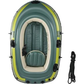 Inflatable Boat Series, 2 Person Raft Inflatable Kayak, PVC Fishing Boat, Portable Inflatable Canoe Kayak for Adults and Kids