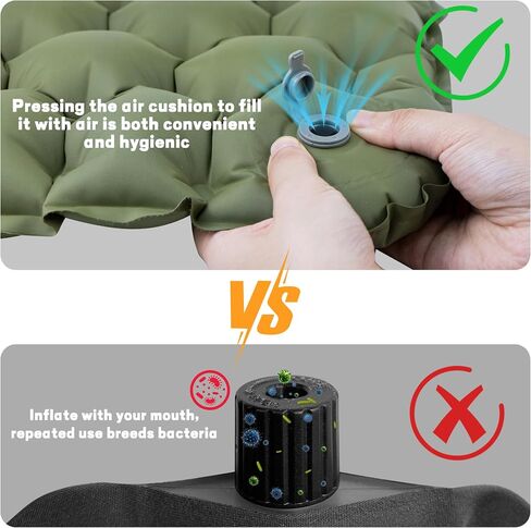 ONTYZZ Inflatable Seat Cushion Lightweight Stadium Seat Pad Travel Air Seat Cushion for Hiking Office Airplane Stadium Car in Saudi Arabia