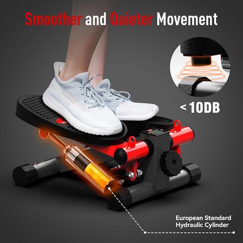 HARISON Mini Stepper for Exericse with Enhanced Resistance Bands, Stair Stepper for Home 330lbs Capacity, Aerobic Exercise Stepper Machine with LCD Monitor for Fully Body Workout in Saudi Arabia