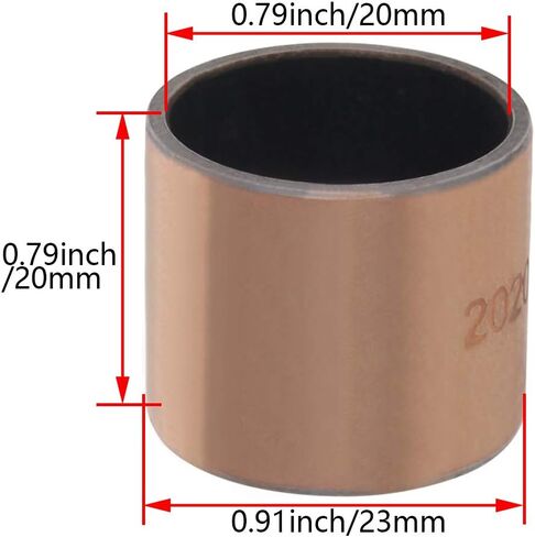 Othmro 3 pcs Oilless Bushing Sleeve Bearing 0.78"Bore x0.9"OD x0.78" Length Plain Bearings Wrapped Oilless Bushings in Saudi Arabia