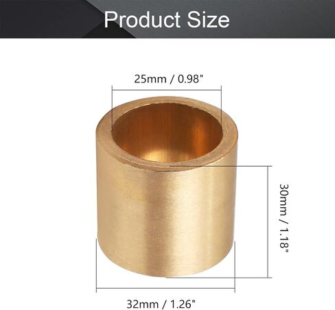 Othmro 3Pcs Sleeve Bearing, 0.98" Bore x 1.26"OD x 1.18" Length Self-Lubricating Bushings for Sliding Parts of Machinery, Printing Presses, Textile Machines Reduce Shaft and Hole Wear in Saudi Arabia