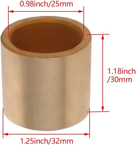 Othmro 3Pcs Sleeve Bearing, 0.98" Bore x 1.26"OD x 1.18" Length Self-Lubricating Bushings for Sliding Parts of Machinery, Printing Presses, Textile Machines Reduce Shaft and Hole Wear in Saudi Arabia