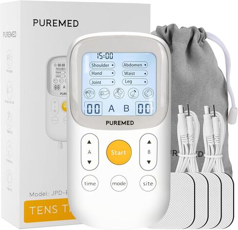 30 Modes TENS Unit Muscle Stimulator Machine, Pain Relief Therapy, Dual Channel 15 Intensities, EMS Electric Pulse Massager for Back, Shoulder, Sciatica, Knee in Saudi Arabia