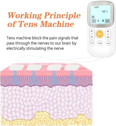 30 Modes TENS Unit Muscle Stimulator Machine, Pain Relief Therapy, Dual Channel 15 Intensities, EMS Electric Pulse Massager for Back, Shoulder, Sciatica, Knee in Saudi Arabia