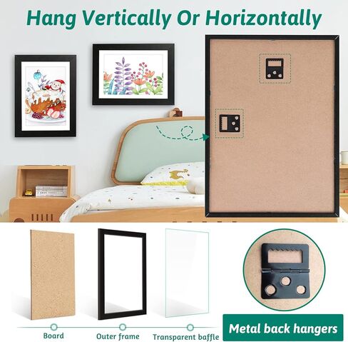 إطار فني للأطفال، إطار عمل فني مفتوح أمامي 8.3x11.8 للأطفال قابل للتغيير مقاس A4 إطارات تخزين لعرض الأعمال الفنية للصور ثلاثية الأبعاد، والحرف اليدوية، ورسم الأطفال، والصور، والفن المعلق، والعمل المدرسي in Kuwait