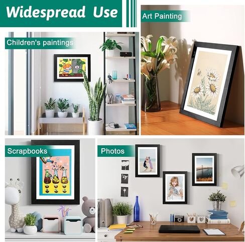 إطار فني للأطفال، إطار عمل فني مفتوح أمامي 8.3x11.8 للأطفال قابل للتغيير مقاس A4 إطارات تخزين لعرض الأعمال الفنية للصور ثلاثية الأبعاد، والحرف اليدوية، ورسم الأطفال، والصور، والفن المعلق، والعمل المدرسي in Kuwait