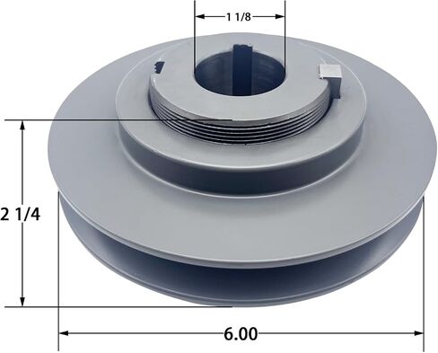 1VP60-7/8 Variable Pitch sheave,6" inch OD 7/8" inch Bore,Cast Iron Material,VP Single Groove v Belt Pulleys for "3L","4L","5L","A","B" or "5V" Belts in Saudi Arabia