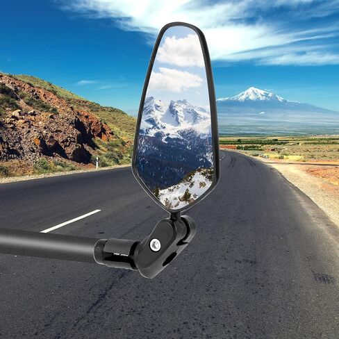 Bar End Bike Mirrors HD Stainless Steel Lens Bicycle Rearview Mirror High–Definition Convex Glass Lens Scratch Resistant, Safe Rearview Mirrors for Scooter Mountain bikes, 1 Set in Saudi Arabia