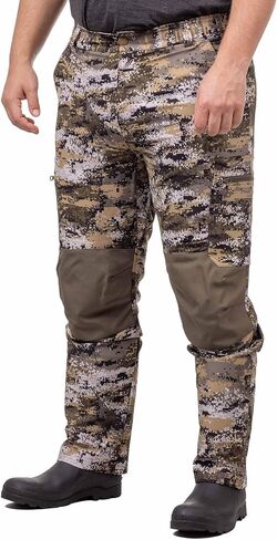Huntworth Men's Light Weight Hunting Pants – 4-Way Stretch Material, Reinforced Knees, Abrasion Resistant, 5 Belt Loops in Kuwait