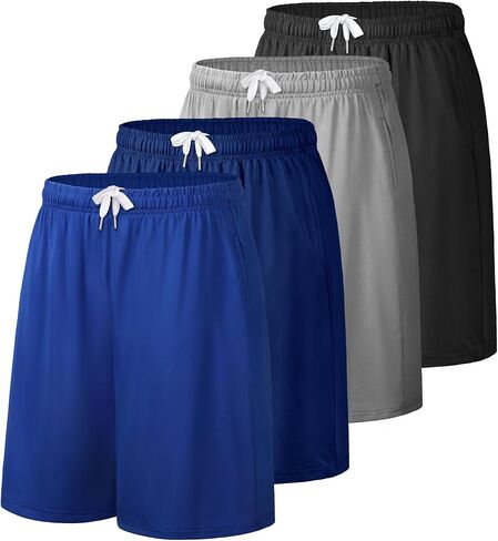 شورت رياضي URATOT للرجال كاجوال للتمرين في صالة الألعاب الرياضية، شورت سريع الجفاف مع جيوب، شورت رياضي للتدريب in Kuwait