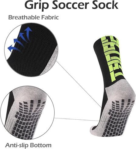 1 Pair Mens Grip Soccer Socks, 1 Pair Shin Sleeves with 1 Pack Shin Guards, Professional Soccer Football Game Set 3 Pcs (Black) in Saudi Arabia