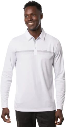 بولو جولف رجالي من TravisMathew بأكمام طويلة وشريط صدر غير موصول - أبيض XXL in Saudi Arabia