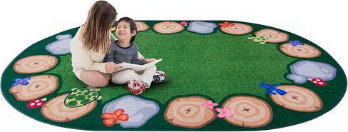 سجادة منطقة متعرجة من Joy Carpets، متعددة الألوان، 5'4" x 7'8" بيضاوية in Saudi Arabia