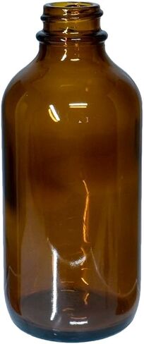 GlassBottleOutlet (عبوة من 2) 4 أوقية. العنبر بوسطن مستدير مع رشاشات رذاذ دقيقة سوداء وأغطية مبطنة مخروطية سوداء in Kuwait