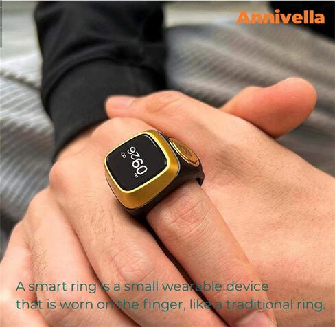 Electronic Tasbih Finger Counter, OLED Digital Tasbeeh Finger Counter Muslims Islamic Prayer Smart Rings Unisex Azan Alarm Clock Finger Counter Reminder Pray Trackers,5 Prayer Ring in Saudi Arabia