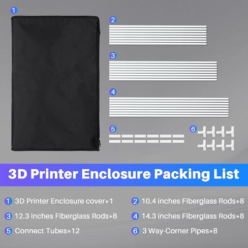 ELEGOO 3D Printer Enclosure, Fireproof and Dustproof 3D Printer Cover Constant Temperature Tent for Neptune 3 Pro/Neptune 4/Neptune 4 Pro/Ender 3/Ender 3 V2/Ender 3 S1/Kobra 2 in Saudi Arabia