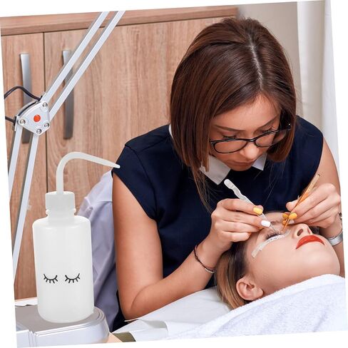 Incense Spoon 4pcs Eyelash Elbow Bottle Multi-function Plastic Bottles Eyelashes Cleaning Bottles Wash Bottle White Indoor Auxiliary Eyelashes Washing Bottle Eyelash Cleaning Tool in Saudi Arabia