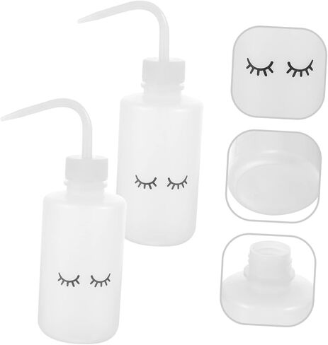 Incense Spoon 4pcs Eyelash Elbow Bottle Multi-function Plastic Bottles Eyelashes Cleaning Bottles Wash Bottle White Indoor Auxiliary Eyelashes Washing Bottle Eyelash Cleaning Tool in Saudi Arabia
